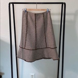 A-Line Herringbone wool skirt
